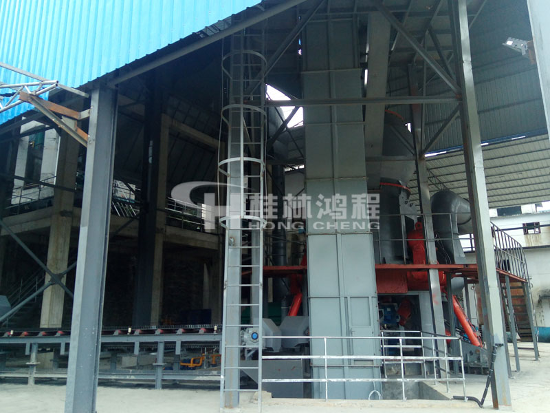 輕燒白云石，磨粉生產(chǎn)線，立式磨粉機(jī)，白云石磨粉機(jī)，立磨，磨粉機(jī)械，磨粉設(shè)備，桂林鴻程